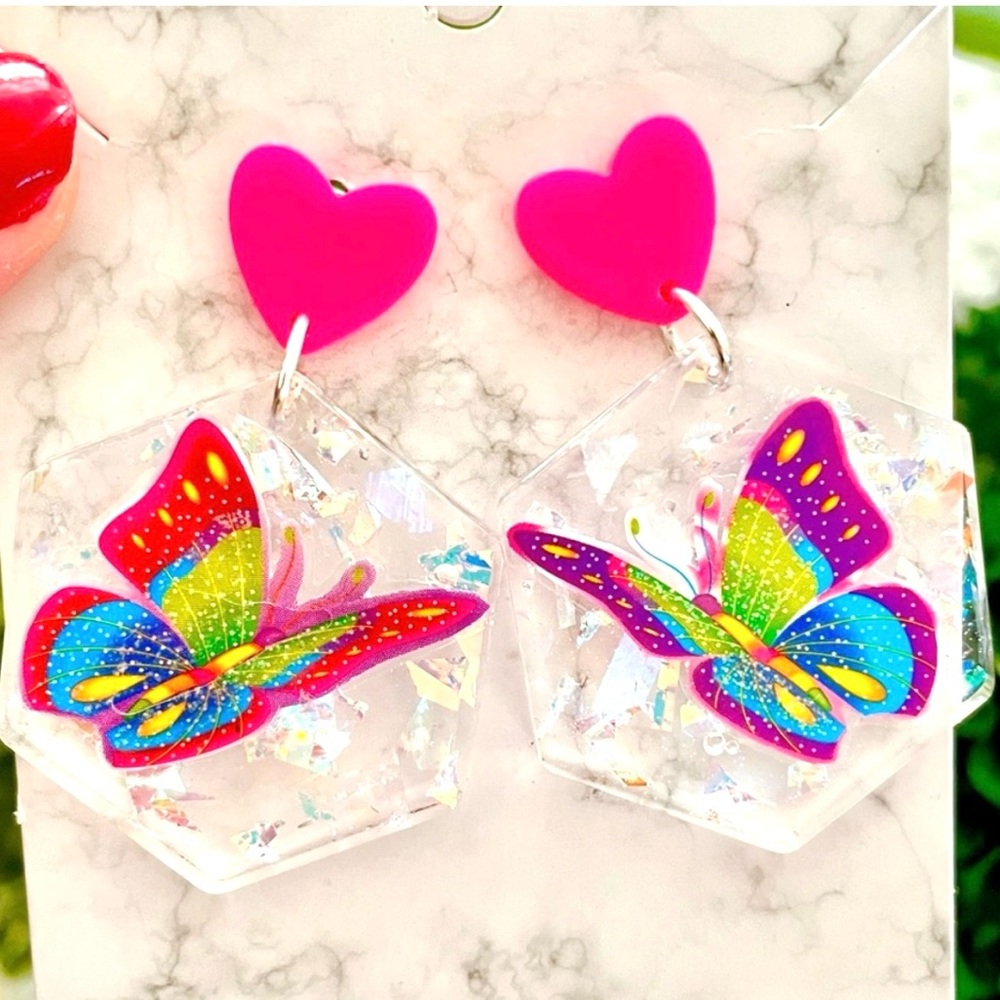 Butterfly Acrylic Earrings